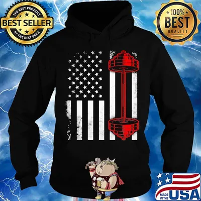 Weightlifting american flag america 4th of july independence day s Hoodie