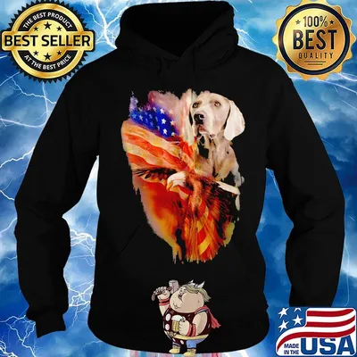 Weimaraner American Wings Independence Day Shirt Hoodie