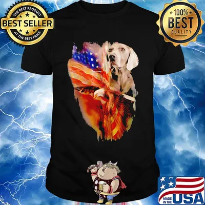 Weimaraner American Wings Independence Day Shirt