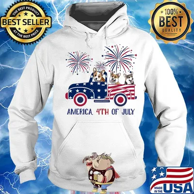 Welsh Corgi America 4th Of July Shirt Hoodie