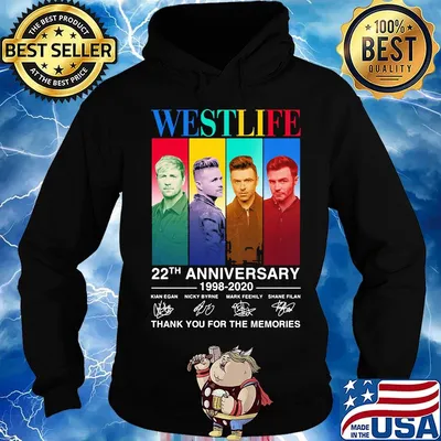 Westlife 22th anniversary 1998 2020 thank you for the memories signatures s Hoodie