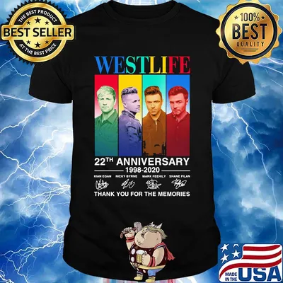 Westlife 22th anniversary 1998 2020 thank you for the memories signatures shirt