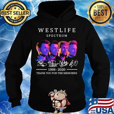 Westlife spectrum 1998 2020 thank you for the memories signatures s Hoodie
