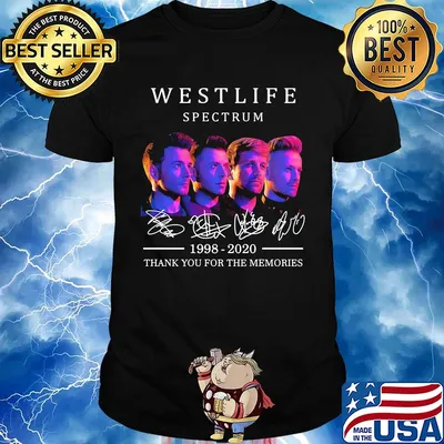 Westlife spectrum 1998 2020 thank you for the memories signatures shirt
