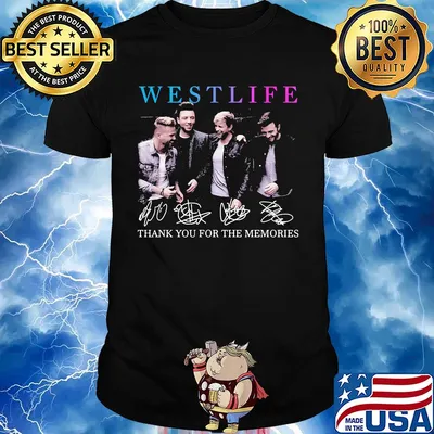 Westlife thank you for the memories signatures shirt