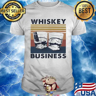 Whiskey Business Cup Glasses Vintage Retro Shirt