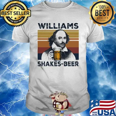 William shakespeare beer vintage retro shirt
