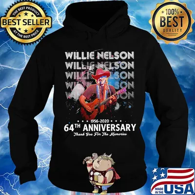 Willie nelson 64th anniversary 1956 2020 thank you for the memories star s Hoodie
