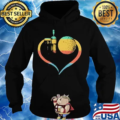 Wine heart golf vintage s Hoodie