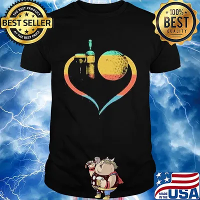 Wine heart golf vintage shirt