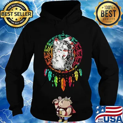 Wolf Native Dream Catcher Shirt Hoodie