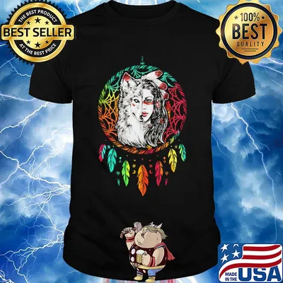 Wolf Native Dream Catcher Shirt