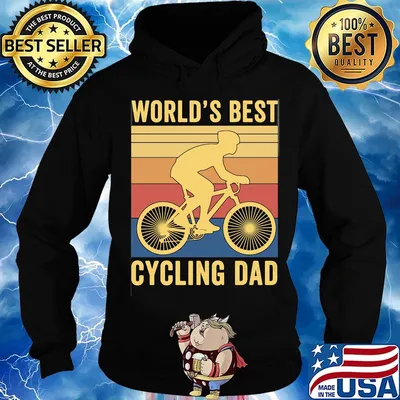 World's best cycling dad vintage retro s Hoodie