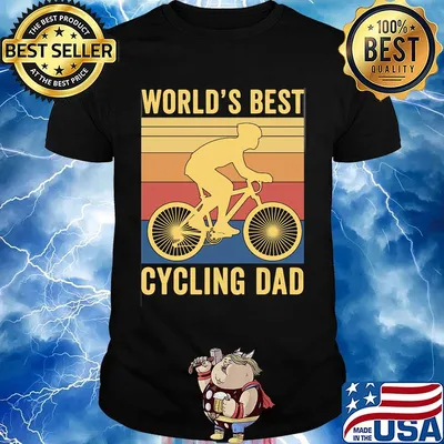 World's best cycling dad vintage retro shirt