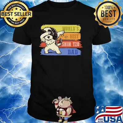 World's best Shih Tzu dabbing dad paw vintage shirt