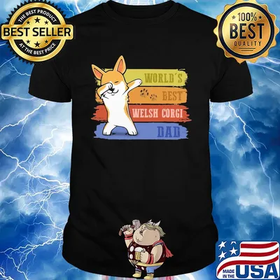 World's best welsh Corgi dabbing dad paw vintage shirt