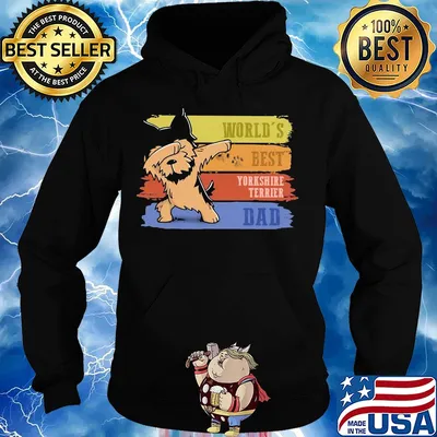 World's best Yorkshire Terrier dabbing dad vintage s Hoodie