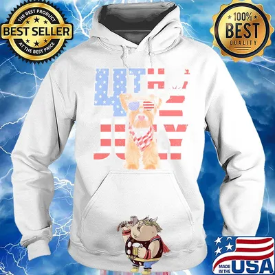 Yorkshire 4th July American flag veteran Independence day s Hoodie