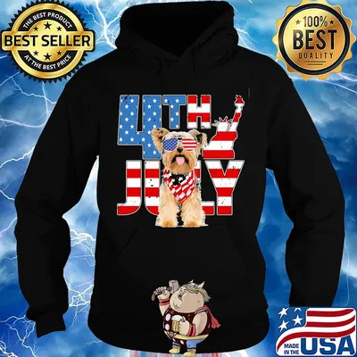 Yorkshire 4th July American flag veteran Independence day s Hoodie