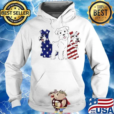 Yorkshire terrier American flag veteran Independence Day s Hoodie