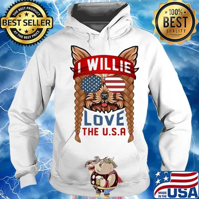 Yorkshire terrier I willie love the USA American flag veteran Independence Day s Hoodie