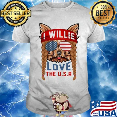 Yorkshire terrier I willie love the USA American flag veteran Independence Day shirt