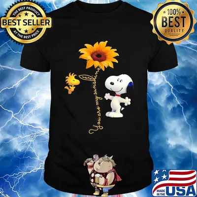 You are my sunshine snoopy and woodstock sunflower shirt