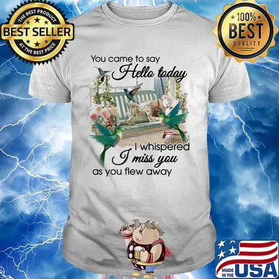 You Came To Say Hello Today I Whispered I Miss You As You Flew Away Hummingbird Porch Garden View Memory Shirt