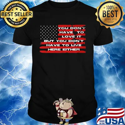 You don't have to love it but you don't have to live here either american flag independence day shirt