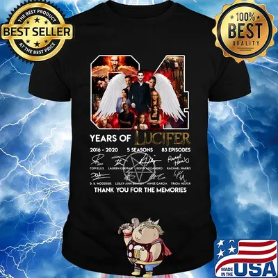 04 years of lucifer 2016 2020 5 seasons 83episodes thank you for the memories signatures shirt