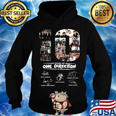 10 years of one direction 2010 2020 members signatures s Hoodie