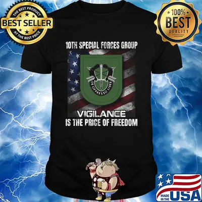 10th special forces group vigilance is the price of freedom american flag independence day shirt