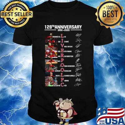 128th anniversary 1892 2020 liverpool fc signatures shirt