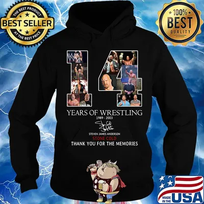 14 years of wrestling 1989 2003 steven james anderson stone cold thank you for the memories signature s Hoodie