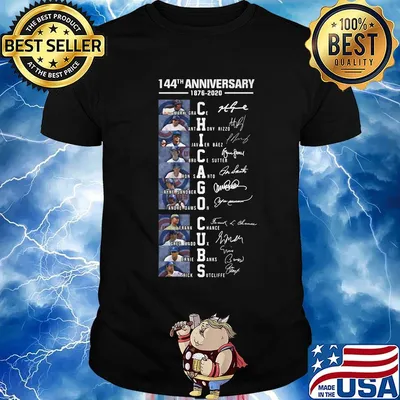 144th anniversary 1876 2020 chicago cubs signatures shirt