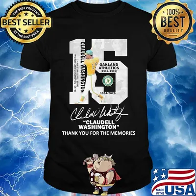 15 Claudell washington thank you for the memories signature shirt
