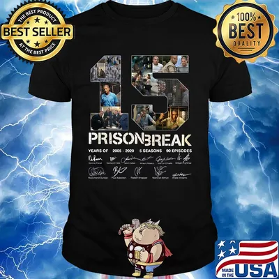 15 years of 2005-2020 5 season prison break signature shirt