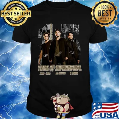 15 years of supernatural 2005 2020 15 seasons 327 episodes shirt