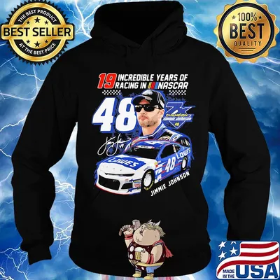 19 incredible years of racing in nascar 48 jimmie johnson car signature s Hoodie