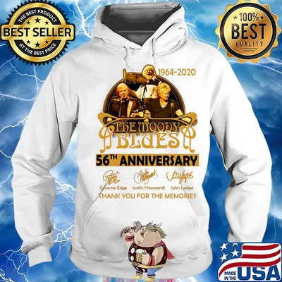 1964 2020 atte moody blues 56th anniversary thank you for the memories signatures s Hoodie