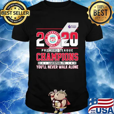2020 premier league champions liverpool fc you'll never walk alone stars shirt
