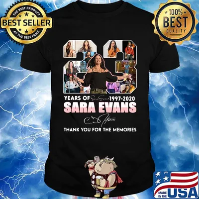 23 years of 1997 2020 sara evans thank you for the memories signature shirt