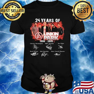 24 years of linkin park 1996 2020 signatures shirt