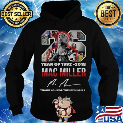 26 year of 1992 2018 mac miller thank you for the memories signature s Hoodie