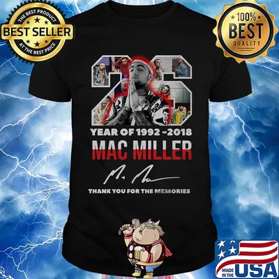 26 year of 1992 2018 mac miller thank you for the memories signature shirt