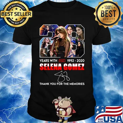 28 years with selena gomez 1992 2020 thank you for the memories signature shirt