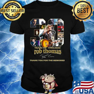 30 years of 1990 2020 rob thomas thank you for the memories signatures shirt