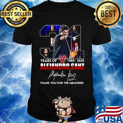 31 years of 1989 2020 alejandro sanz thank you for the memories signature shirt