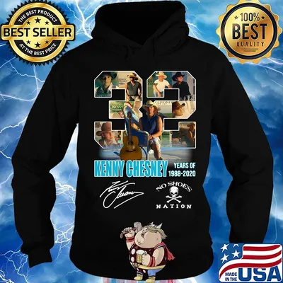 32 kenny chesney years of 1988 2020 no shoes nation signature s Hoodie