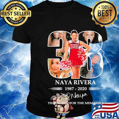 33 naya rivera 1987 2020 thank you for the memories signature shirt